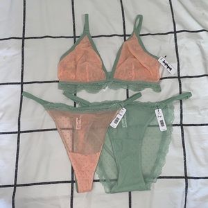 Three Piece Bralette and Panty Set